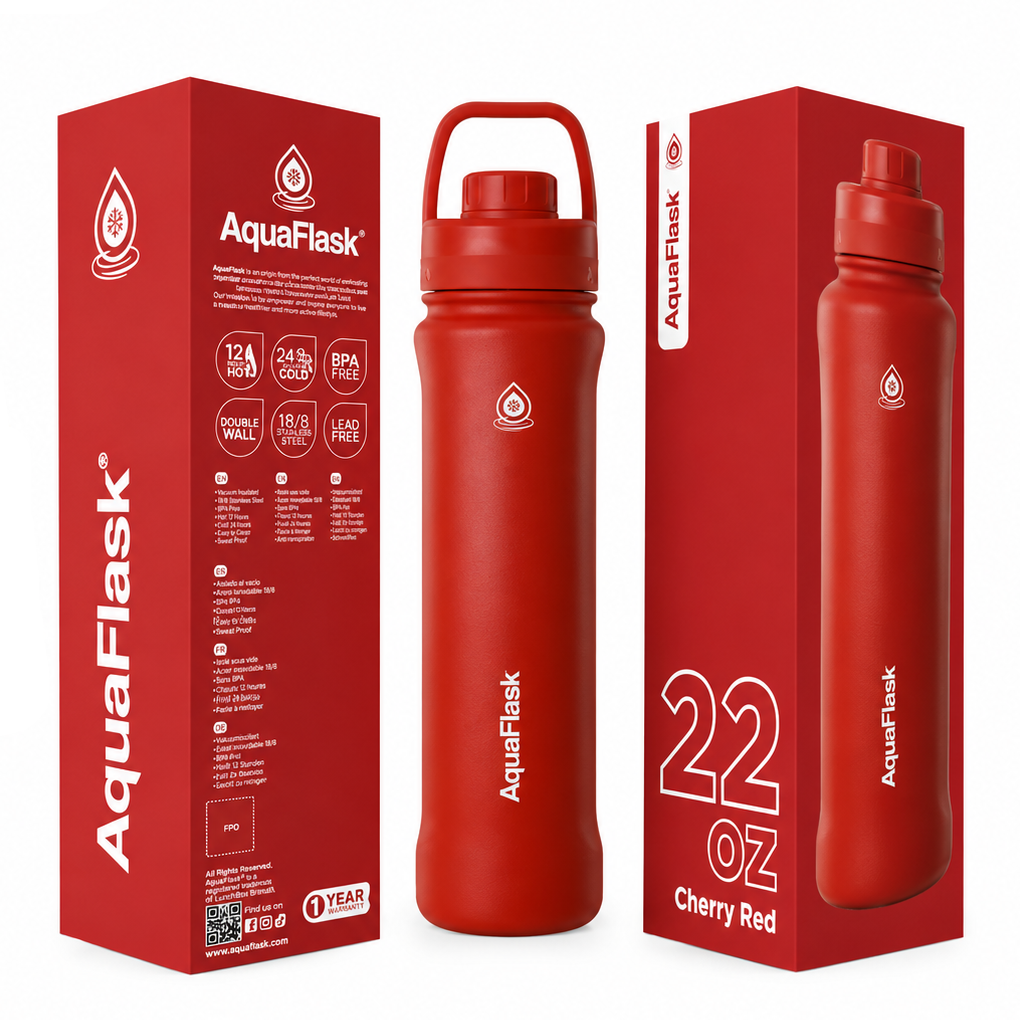 Aqua Flask Cherry Red 22oz