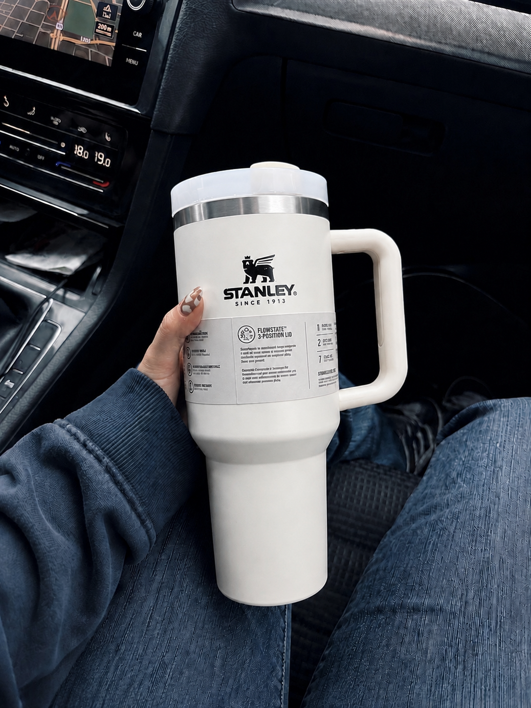 Stanley Quencher H2.0 40oz - 1.18 Ltumbler Handle Straw Lid ( Offwhite )