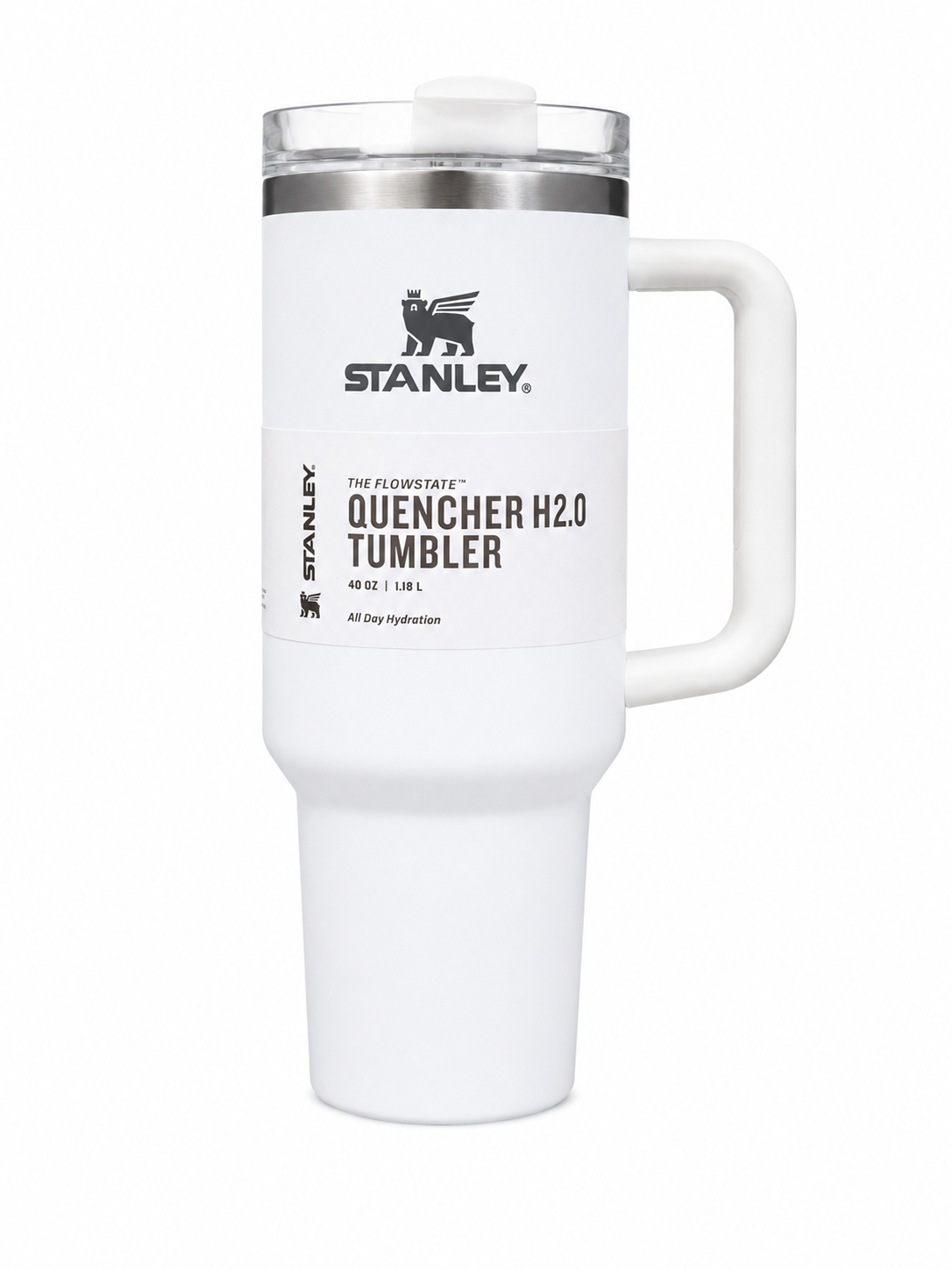 Stanley Quencher H2.0 40oz - 1.18 Ltumbler Handle Straw Lid ( White )