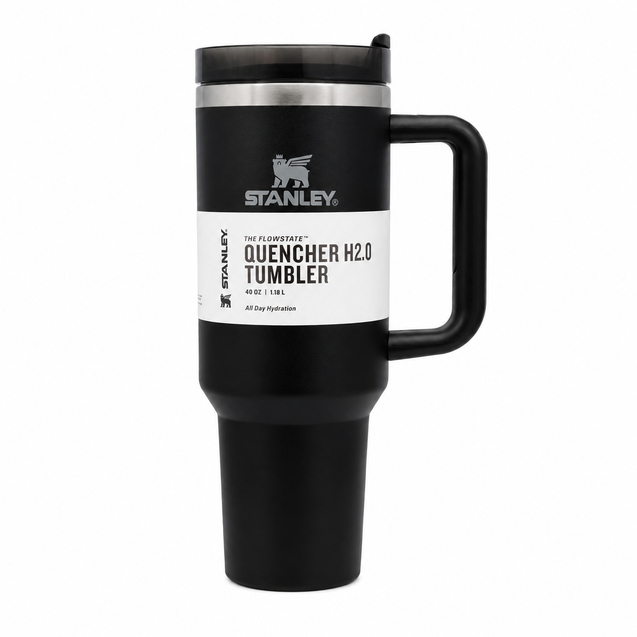 Stanley Quencher H2.0 40oz - 1.18 Ltumbler Handle Straw Lid  (black)