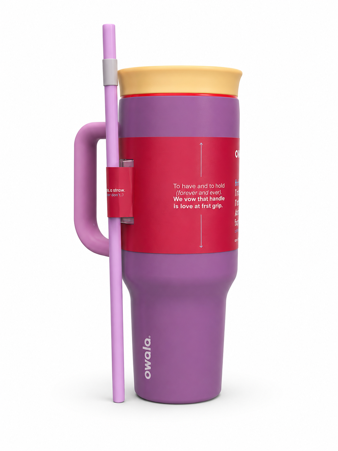 Owala 40oz Big Handle Tumbler With Straw And 2-in-1 Lid, lavender mist