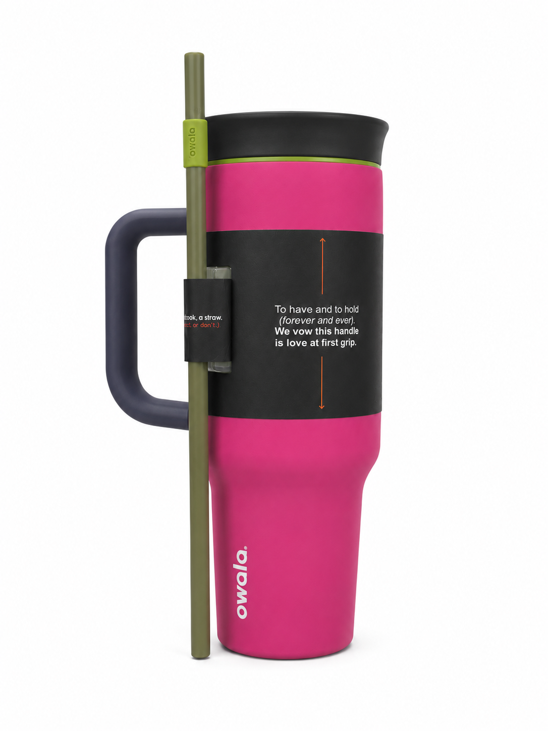 Owala 40oz Big Handle Tumbler With Straw And 2-in-1 Lid, Berry Pink