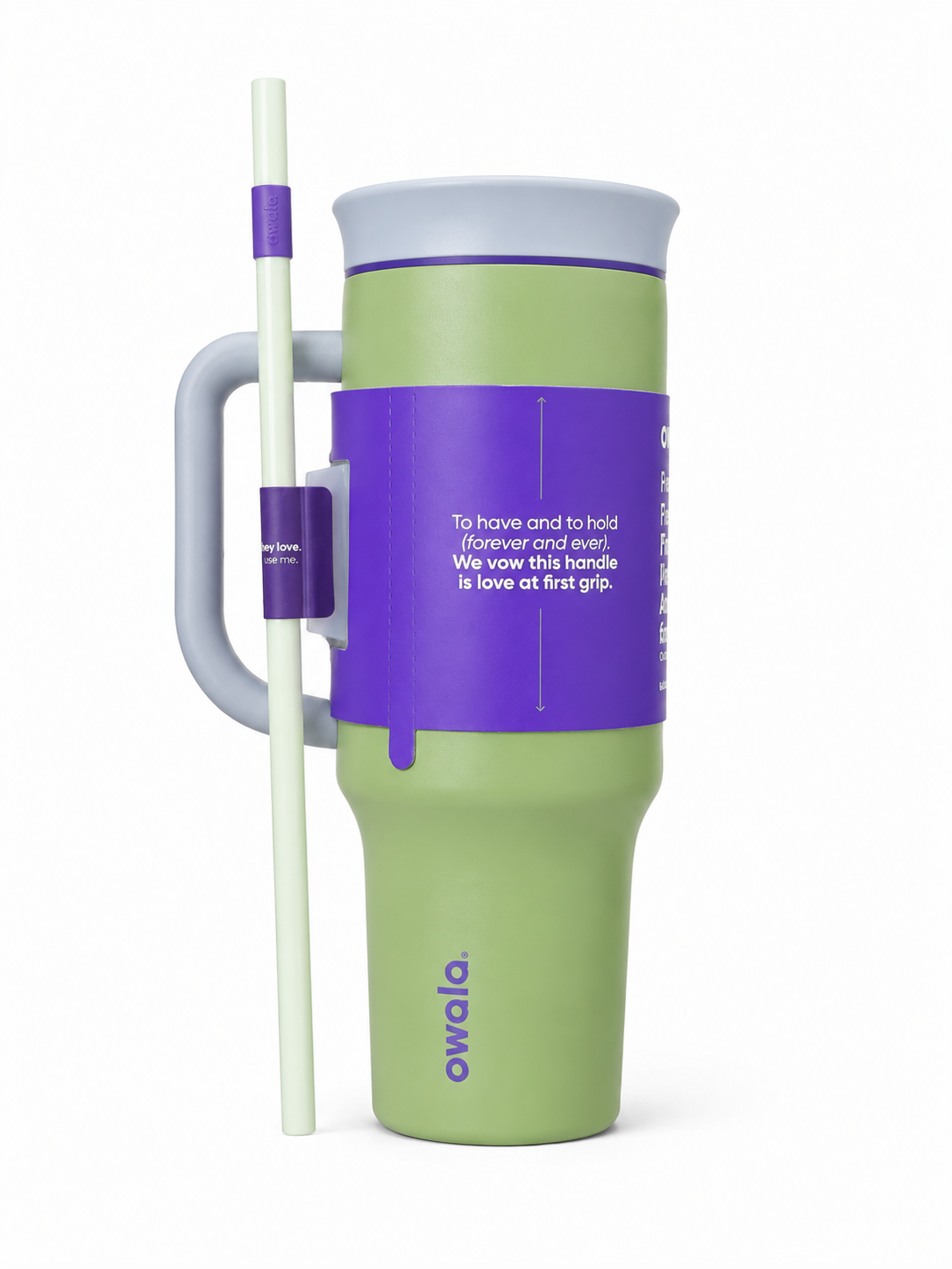 Owala 40oz Big Handle Tumbler With Straw And 2-in-1 Lid, Neo saga