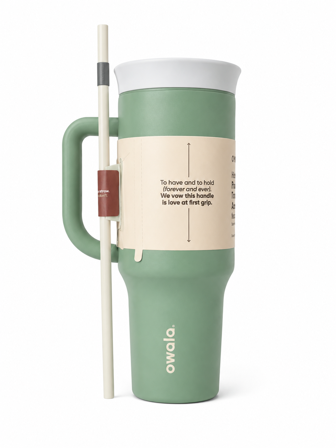 Owala 40oz Big Handle Tumbler With Straw And 2-in-1 Lid, Olive green