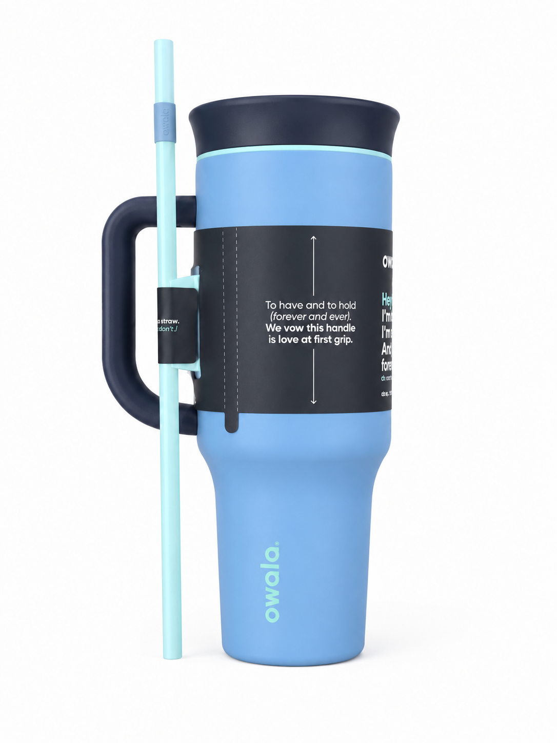 Owala 40oz Big Handle Tumbler With Straw And 2-in-1 Lid, ice blue