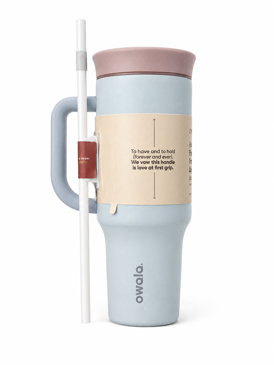 Owala 40oz Big Handle Tumbler With Straw And 2-in-1 Lid, Pastel dream