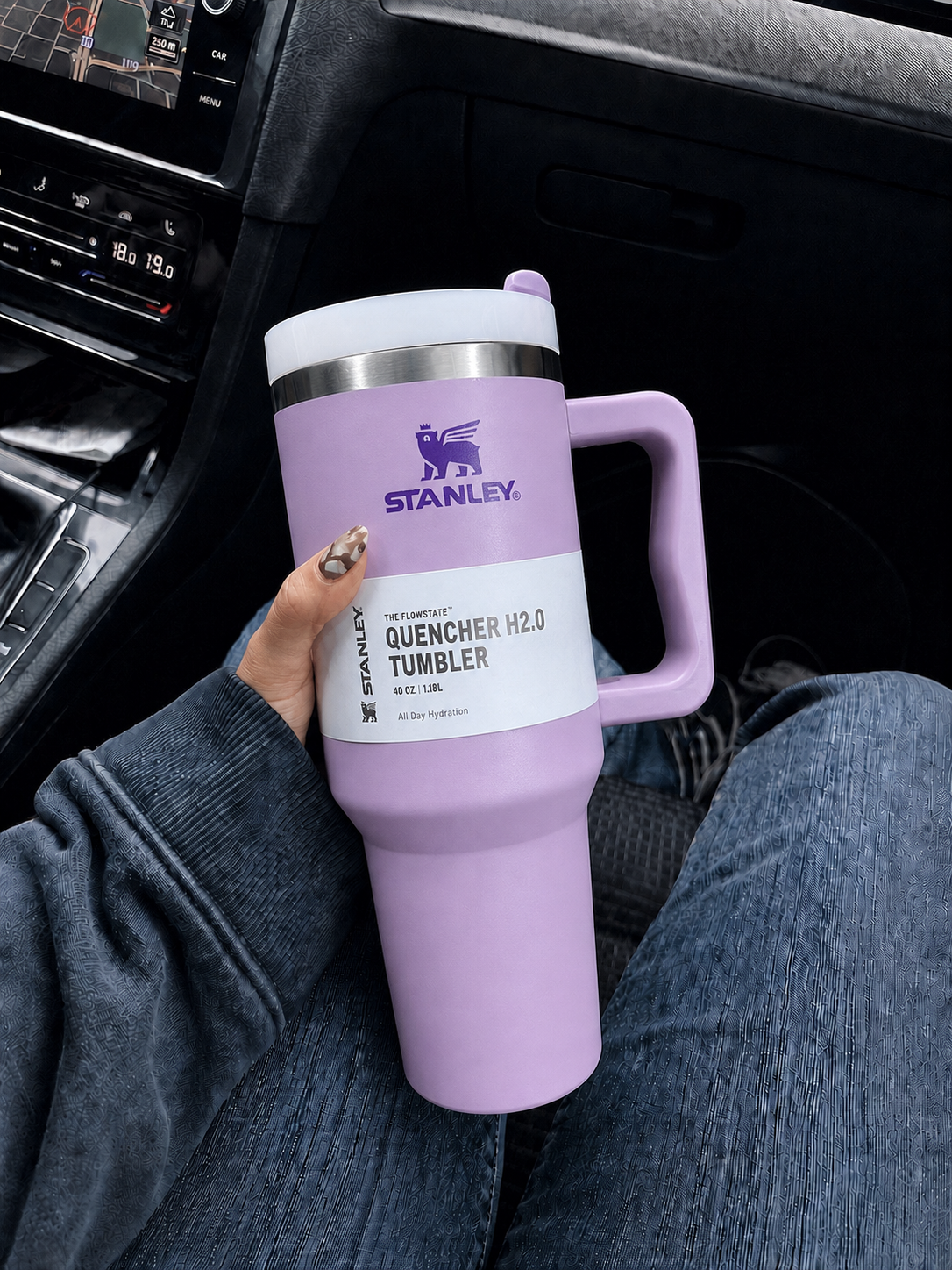 Stanley Quencher H2.0 40oz - 1.18 Ltumbler Handle Straw Lid ( Purple)