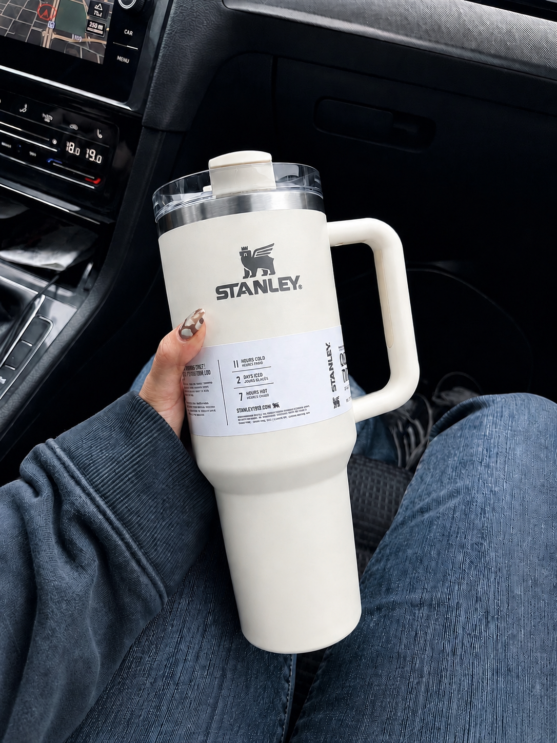 Stanley Quencher H2.0 40oz - 1.18 Ltumbler Handle Straw Lid ( Offwhite )