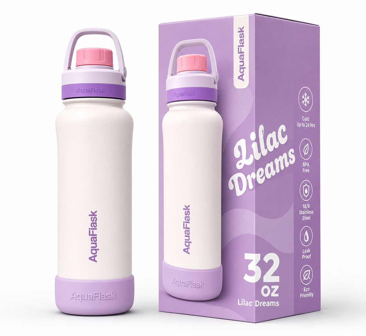 Aqua Flask Lilac Dreams