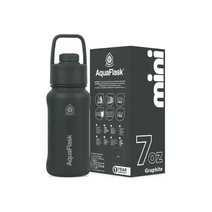 Aqua Flask Mini Bottle Graphite 7oz